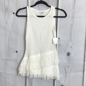 BAR lll Fringe Sleeveless Knit Top